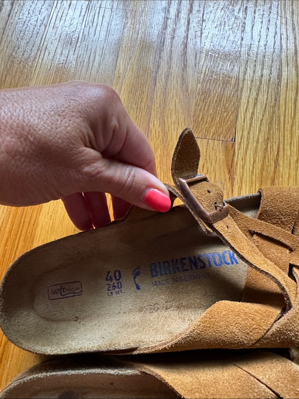 Birkenstocks Lugano Crisscross Sandals. Color: Mink - Picture 8 of 8